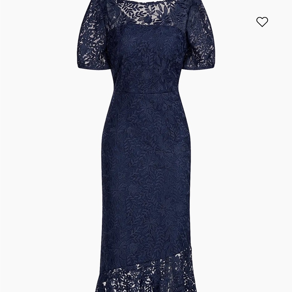 Kay Unger Portia Sheath Midi Dress with Puff Sleeves